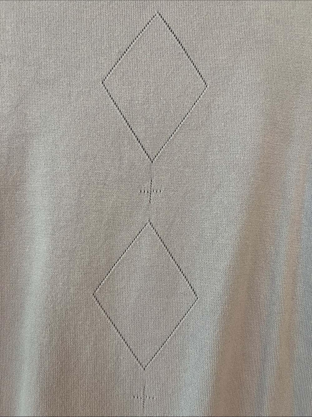 Sonia Lavender Pointelle Diamond Sleeveless Knit Tank - Picture 3 of 4